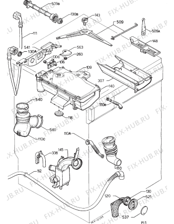 Взрыв-схема стиральной машины Zanussi ZI92.82 - Схема узла Hydraulic System 272